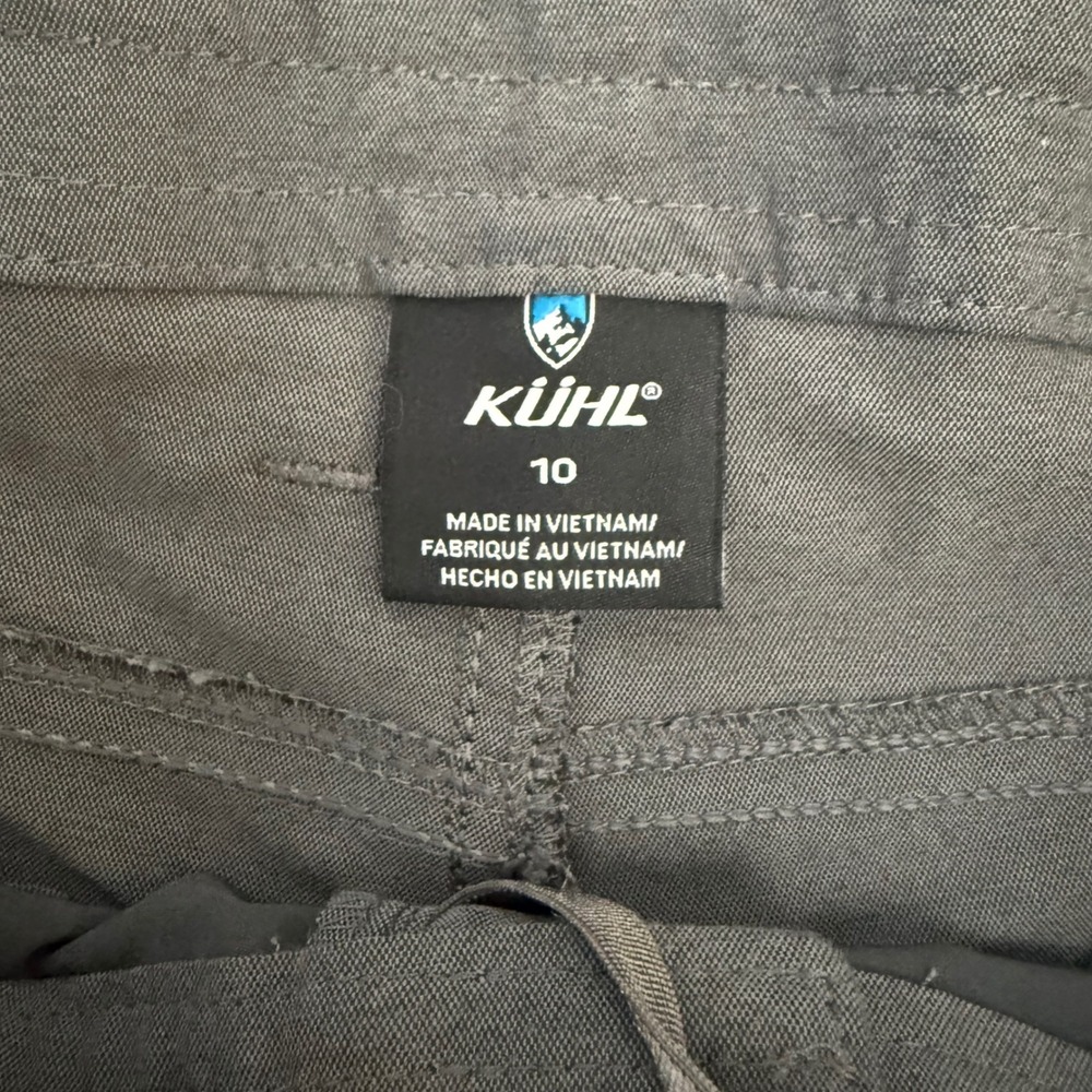 KUHL Women Charcoal Gray Hiking Shorts Size 10 Technical Outdoor Trail Gorpcore - Picture 3 of 6